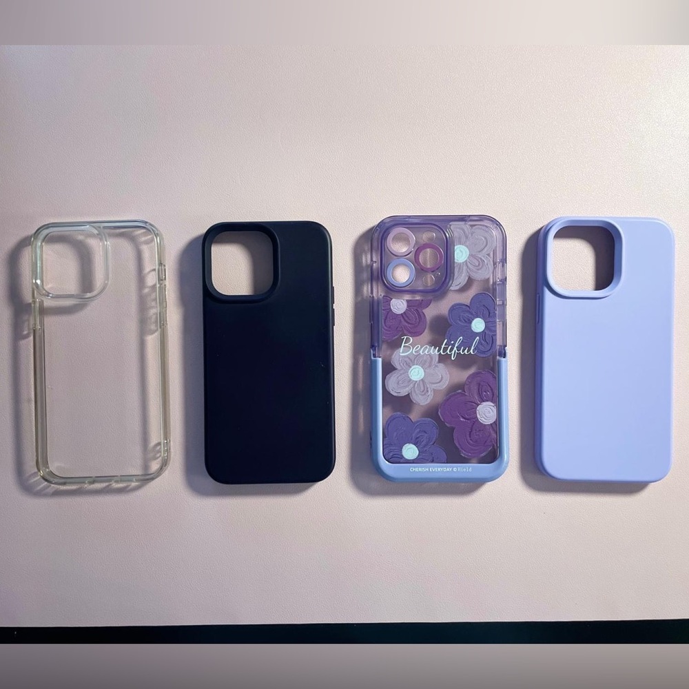 iPhone 14 Pro Max phone cases 2 silicone cases included bundle of 4